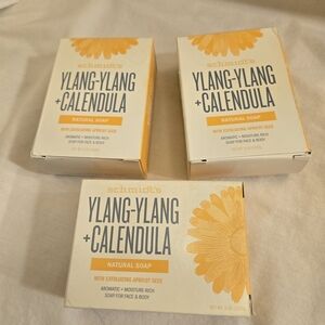 New Lot of 3 Schmidt's Ylang - Ylang + Calendula Natural Soap